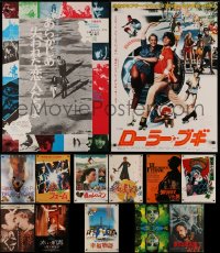 4h0686 LOT OF 15 UNFOLDED AND FORMERLY FOLDED JAPANESE B2 POSTERS 1970s-1990s cool movie images!