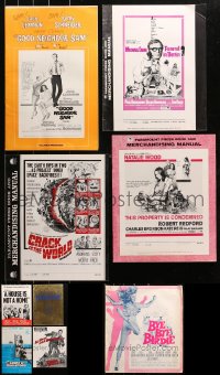 4h0426 LOT OF 9 UNCUT OVERSIZED PRESSBOOKS 1960s advertising for a variety of different movies!