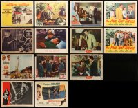 4h0238 LOT OF 15 LOBBY CARDS 1940s-1960s scenes from a variety of different movies!