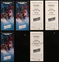 4h0003 LOT OF 3 EMPIRE STRIKES BACK PREMIERE TICKETS 1980 you and a guest are invited, GWTW art!