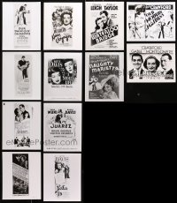 4h0580 LOT OF 12 8X10 REPRO PHOTOS OF MOVIE POSTERS 1980s great images from classic movies!