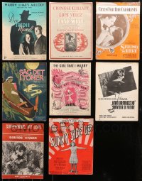 4h0253 LOT OF 8 DANISH AND U.S. SHEET MUSIC 1920s-1960s great songs from a variety of movies!