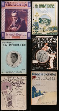 4h0256 LOT OF 6 SHEET MUSIC 1910s-1920s five great songs by Irving Berlin, 1 introduced by Jolson!