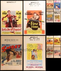 4h0422 LOT OF 12 WINDOW CARDS 1950s great images from a variety of different movies!