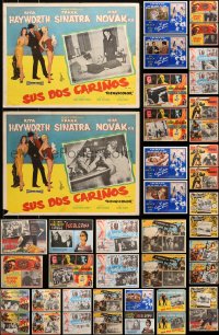 4h0413 LOT OF 44 13x17 MEXICAN LOBBY CARDS 1940s-1980s incomplete sets from a variety of movies!