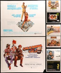 4h0745 LOT OF 12 FORMERLY FOLDED 1970S HALF-SHEETS 1970s great images from a variety of movies!