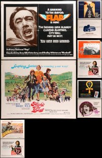 4h0757 LOT OF 10 FORMERLY FOLDED 1970S HALF-SHEETS 1970s great images from a variety of different movies!