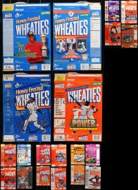 4h0305 LOT OF 20 CEREAL BOXES WITH SPORTS STARS 1980s-1990s Wheaties, Frosted Flakes & more!