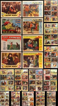 4h0167 LOT OF 158 1950S COWBOY WESTERN LOBBY CARDS 1950s incomplete sets from several movies!