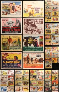 4h0207 LOT OF 63 1950S COWBOY WESTERN TITLE CARDS 1950s great scenes from several movies!