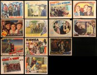 4h0240 LOT OF 13 1930S MOSTLY COWBOY WESTERN LOBBY CARDS 1930s scenes from several different movies!
