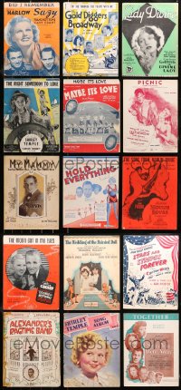 4h0259 LOT OF 15 SHEET MUSIC AND SONG ALBUMS 1920s-1950s great songs from a variety of movies!