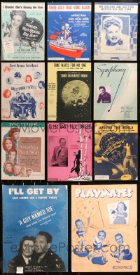 4h0268 LOT OF 11 SHEET MUSIC 1940s great songs from a variety of musicians & movies!