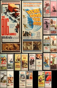 4h0596 LOT OF 22 UNFOLDED INSERTS 1950s-1960s great images from a variety of different movies!