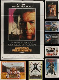 4h0384 LOT OF 9 FOLDED ARGENTINEAN 43X58 POSTERS 1970s-2000s great images from a variety of movies!