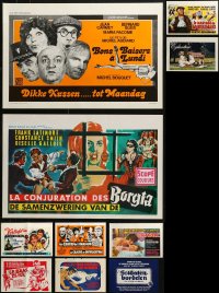 4h0796 LOT OF 12 UNFOLDED AND FORMERLY FOLDED HORIZONTAL BELGIAN POSTERS 1950s-1970s cool images!
