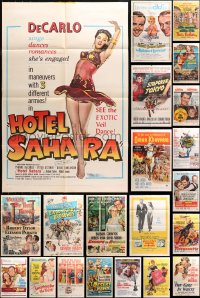 4h0088 LOT OF 28 FOLDED ONE-SHEETS 1950s-1970s great images from a variety of different movies!