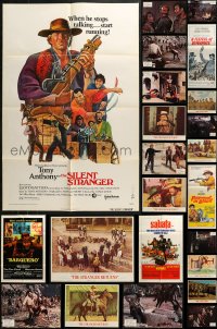 4h0119 LOT OF 33 FOLDED SPAGHETTI WESTERN ONE-SHEETS, AUST DAYBILLS, AND LOBBY CARDS 1960s-1970s
