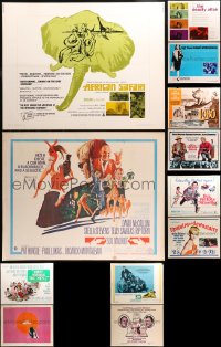4h0739 LOT OF 13 FORMERLY FOLDED 1960S HALF-SHEETS 1960s great images from a variety of movies!