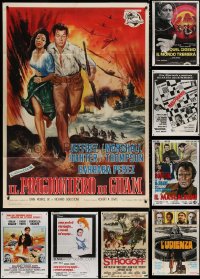 4h0378 LOT OF 11 FOLDED ITALIAN ONE-PANELS 1960s-1980s great images from a variety of movies!