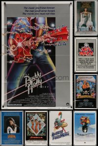4h0108 LOT OF 10 FOLDED 1970S-80S MUSICAL AND MUSICAL BIOGRAPHY ONE-SHEETS 1970s-1980s cool images!