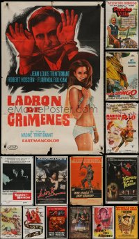 4h0387 LOT OF 19 FOLDED ARGENTINEAN POSTERS 1960s-1990s great images from a variety of movies!