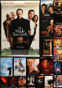 4h0877 LOT OF 24 UNFOLDED DOUBLE-SIDED AND SINGLE-SIDED 27X40 ONE-SHEETS 1990s cool movie images!