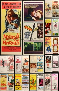 4h0591 LOT OF 24 UNFOLDED INSERTS 1960s great images from a variety of different movies!