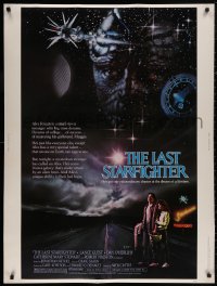 4j0371 LAST STARFIGHTER 30x40 1984 Lance Guest, great sci-fi art by Charles de Mar!
