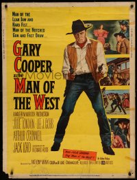 4j0376 MAN OF THE WEST style Y 30x40 1958 Anthony Mann, Cooper's role that fits him like a gun!