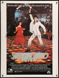 4j0384 SATURDAY NIGHT FEVER 30x40 1977 best image of disco John Travolta & Karen Lynn Gorney!