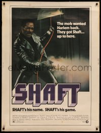 4j0385 SHAFT 30x40 1971 classic image of Richard Roundtree, it's his name & game, ultra rare!