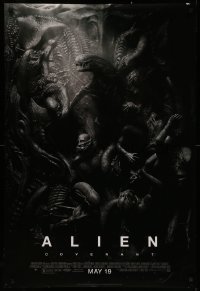4j0714 ALIEN COVENANT style D advance DS 1sh 2017 Ridley Scott, Fassbender, incredible sci-fi image!