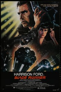 4j0768 BLADE RUNNER NSS style 1sh 1982 Ridley Scott sci-fi classic, art of Harrison Ford by Alvin!