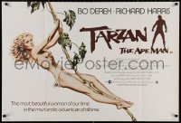 4j0156 TARZAN THE APE MAN British quad 1981 directed by John Derek, art of sexy Bo Derek!