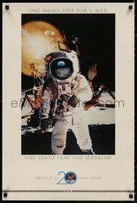 4j0570 APOLLO 11 20x30 commercial poster 1989 Neil Armstrong, one giant leap, NASA moon landing!