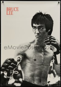 4j0571 BRUCE LEE 27x39 commercial poster 1970s great image of kung fu master with sparring gloves!