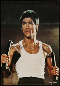 4j0559 BRUCE LEE 27x39 Italian commercial poster 1974 great image of kung fu master w/nunchucks!