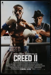 4j0806 CREED II int'l advance DS 1sh 2018 different image of Stallone as Rocky Balboa, boxer Jordan!