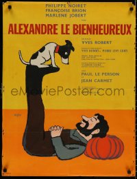 4j0099 ALEXANDER French 23x30 1967 Yves Robert, great art of Philippe Noiret & his dog by Savignac!