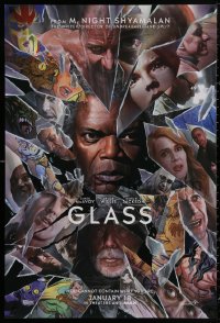 4j0871 GLASS teaser DS 1sh 2019 M. Night Shyamalan, Alex Ross art of Jackson, McAvoy & Willis!