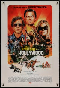 4j1006 ONCE UPON A TIME IN HOLLYWOOD advance DS 1sh 2019 Tarantino, montage art by Steve Chorney!