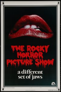 4j1064 ROCKY HORROR PICTURE SHOW style A int'l 1sh 1975 c/u lips image, a different set of jaws!