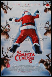 4j1073 SANTA CLAUSE 2 int'l advance DS 1sh 2002 wacky Tim Allen, Disney Christmas holiday sequel!