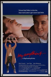 4j1077 SAY ANYTHING 1sh 1989 image of John Cusack holding boombox, Ione Skye, Cameron Crowe!