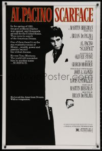 4j1078 SCARFACE 1sh 1983 Al Pacino as Tony Montana, Brian De Palma, Oliver Stone!