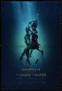 4j1085 SHAPE OF WATER style B int'l DS 1sh 2017 Guillermo del Toro, Jones, Hawkins, great James Jean art!