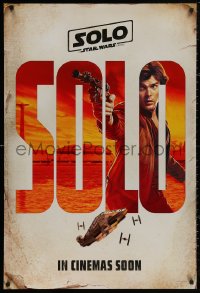 4j1096 SOLO int'l teaser DS 1sh 2018 A Star Wars Story, Ron Howard, Alden Ehrenreich as young Han!
