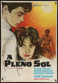 4j0043 PURPLE NOON Spanish 1961 Rene Clement's Plein soleil, Alain Delon, Marie Laforet, MCP art!