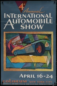 4j0641 NEW YORK INTERNATIONAL AUTO SHOW 30x45 special poster 1960 Bernard Brussel-Smith art!